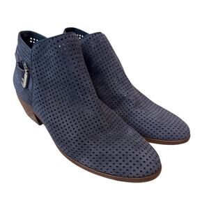 Sam Edelman Paula Chelsea Boots Women’s Leather Ankle Booties Size 7.5 Blue Gray